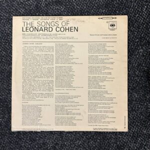 صفحه گرامافون Songs of Leonard Cohen